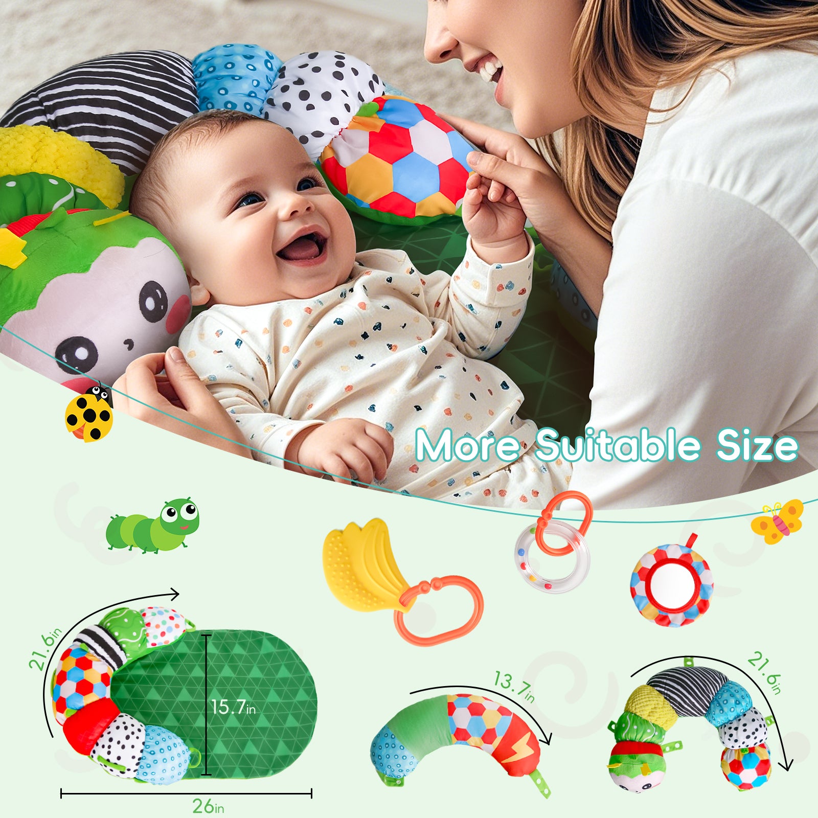 3-in-1 Tummy Time Pillow for Baby