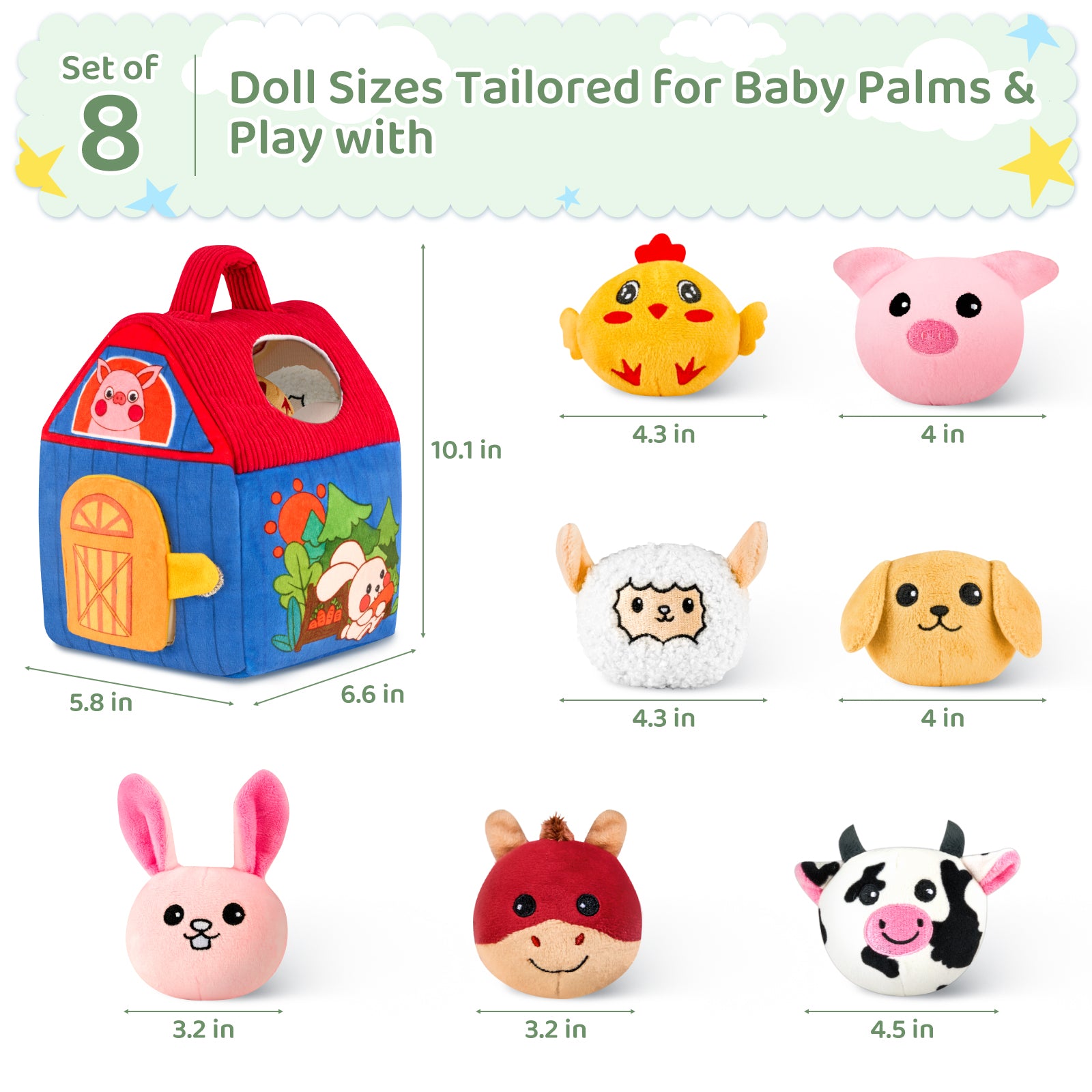 Barn with Stuffed Farm Animals