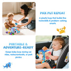 Baby Toys 6-12 Months–Mystery Soft Box with 5 Plush Marine Animals,Rattle,Crinkle Paper & Mirror–Montessori Sensory Toys for 6 Month Old Babies 1-3 Year Old Boy Girl Birthday